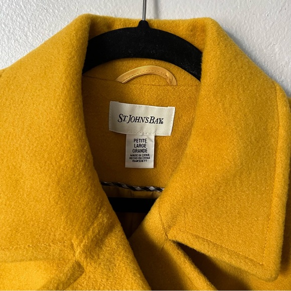NWT St. John's Bay Cashmere Blend Pea Coat - Picture 3 of 9